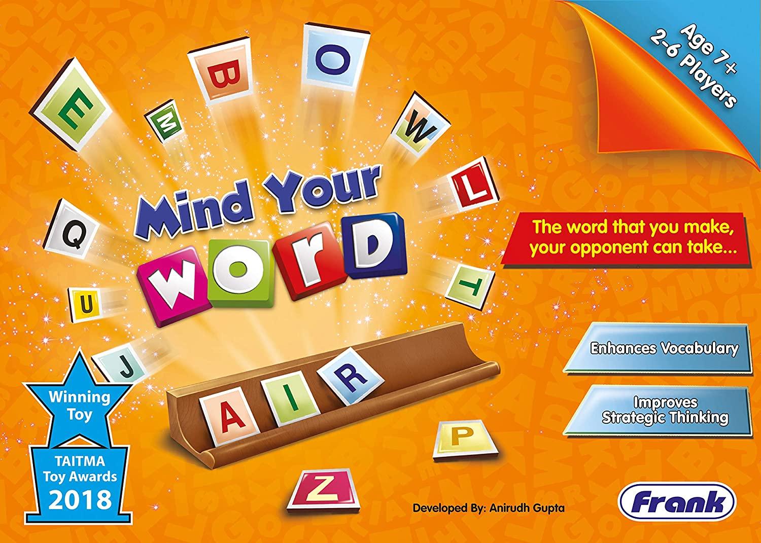 Frank Mind Your Word Board Game for 7 Year Old Kids and Above
