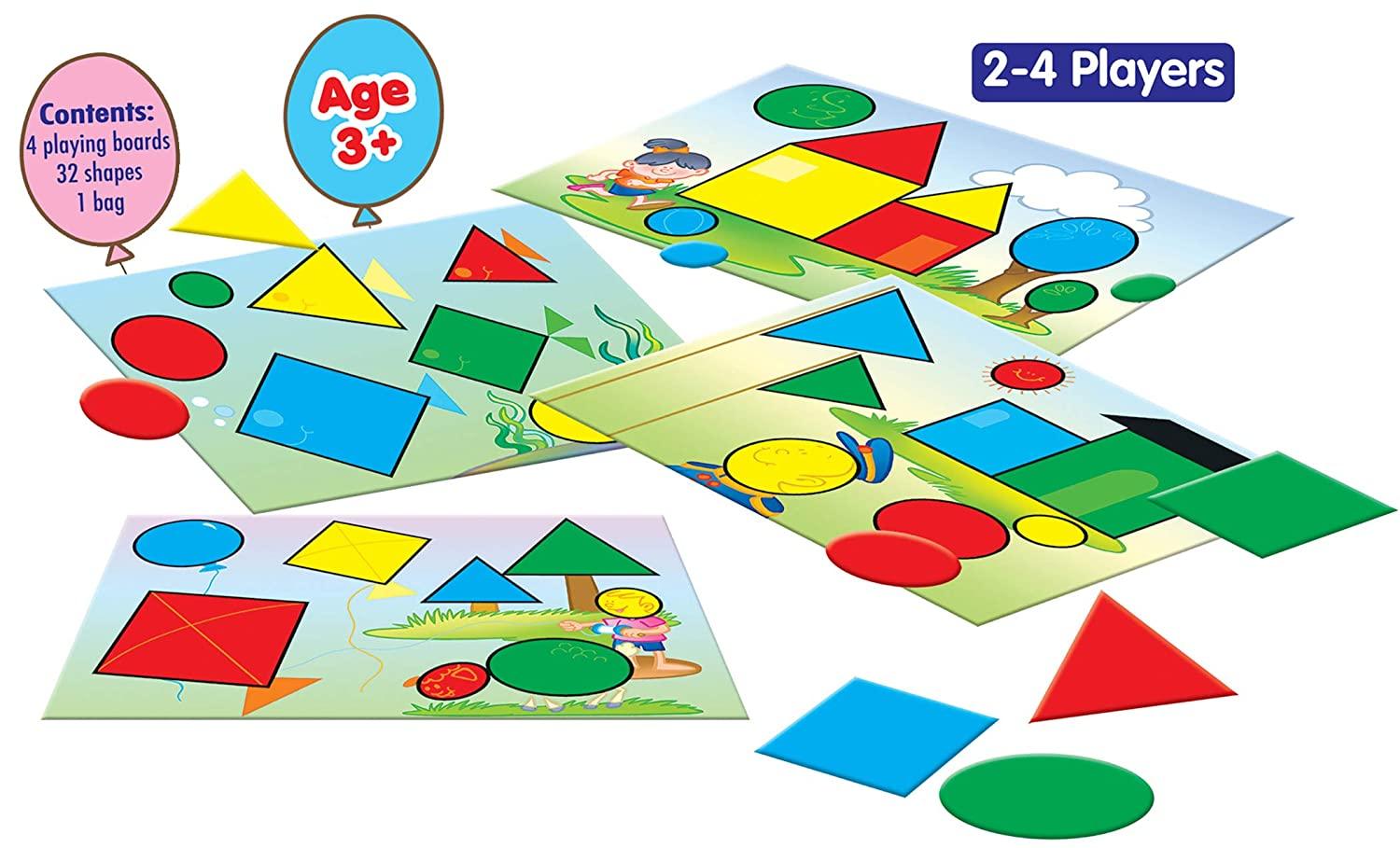 Frank My First Shape, Size & Colour Game ‚Äö√Ñ√¨ 4 Playing Boards, 32 Shapes, 1 Bag for Ages 3 & Above