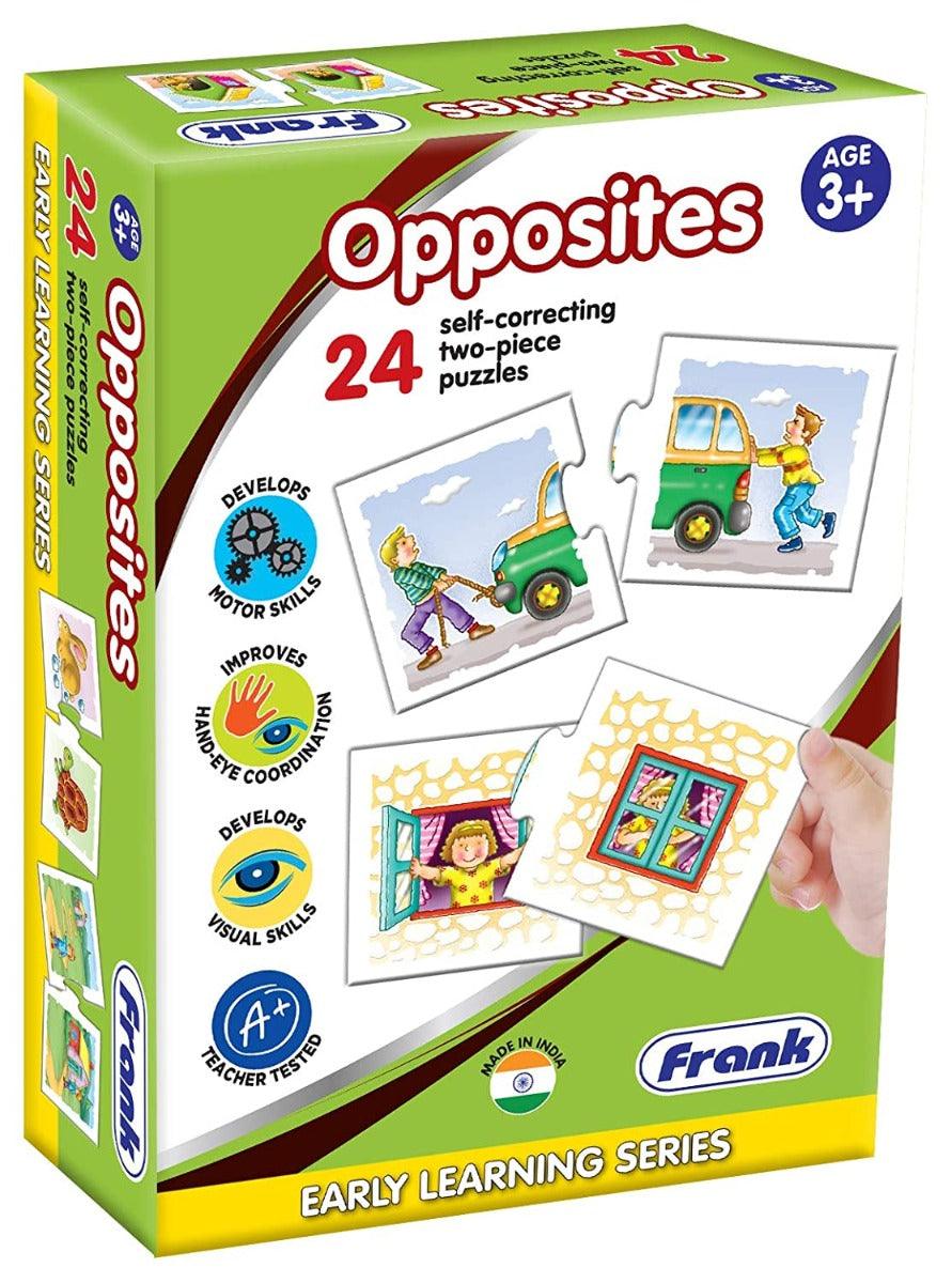 Frank Opposites Puzzle ‚Äö√Ñ√¨ 48 Pieces, 24 Self-Correcting 2-Piece Puzzles for Ages 3 & Above