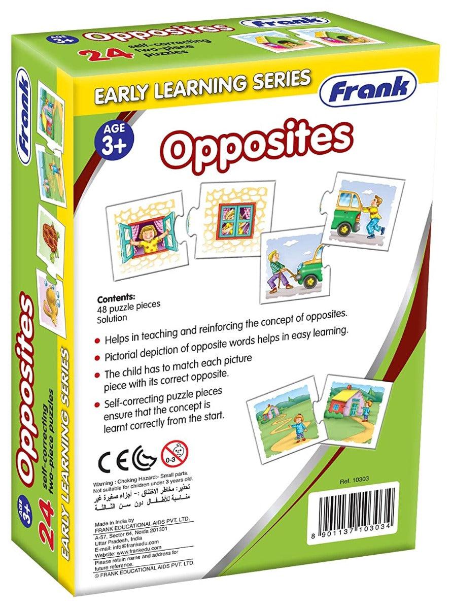 Frank Opposites Puzzle ‚Äö√Ñ√¨ 48 Pieces, 24 Self-Correcting 2-Piece Puzzles for Ages 3 & Above