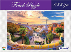 Frank Park Guell, Barcelona, Spain 1000 Pieces Jigsaw Puzzle for 14 Years and Above