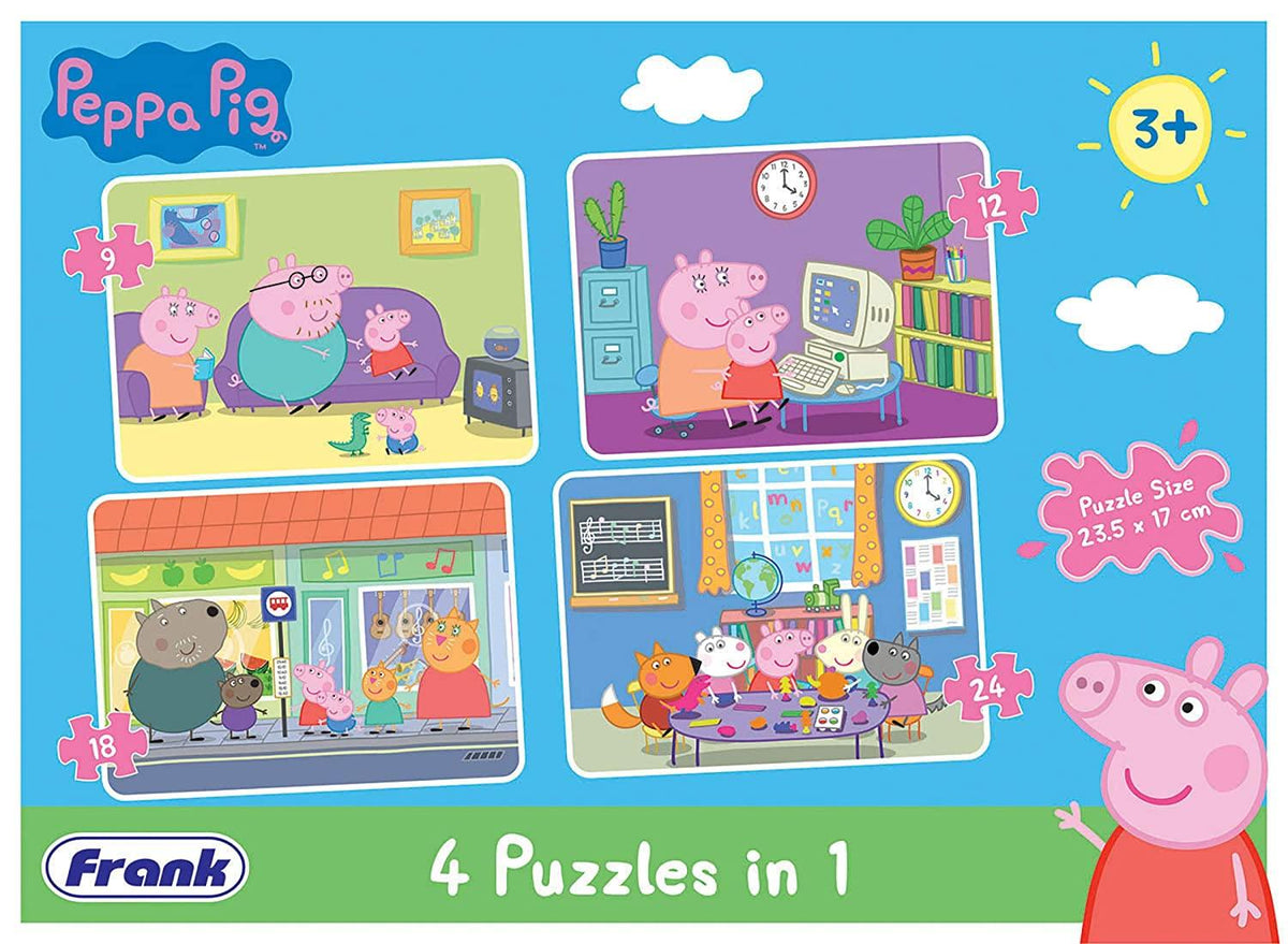 Frank Peppa Pig - 4 In 1 Puzzle