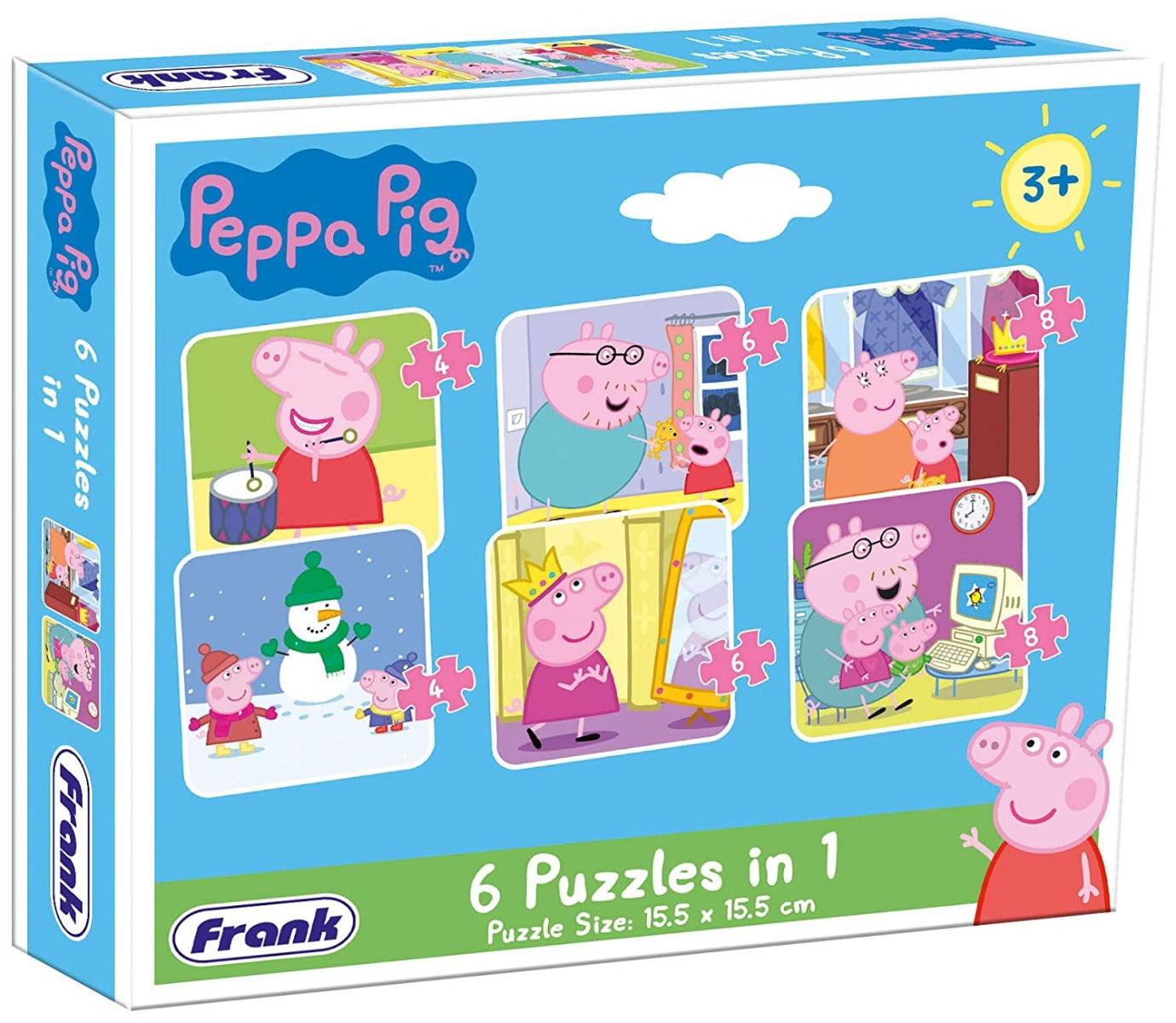 Frank Peppa Pig - 6 In 1 Puzzle For 3 Year Old Kids And Above