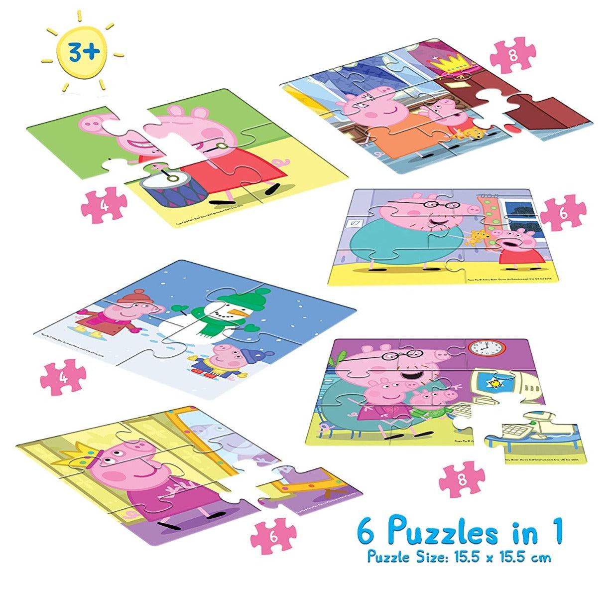 Frank Peppa Pig - 3 In 1 Puzzle For 4 Year Old Kids And Above