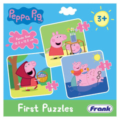 Frank Peppa Pig First 3-in1 Puzzles, (4,6,8 pieces)