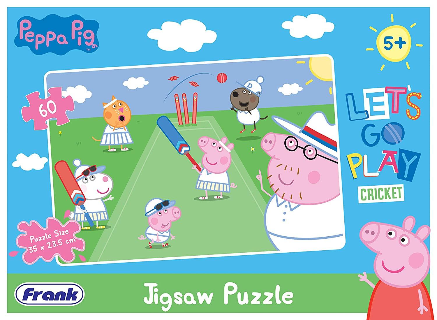 Frank Peppa Pig: Lets Go Play Cricket Puzzle For 5 Year Old Kids And Above