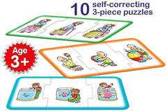 Frank Small Medium Large - Early Learner 10 Self-correcting 3-Piece Puzzles