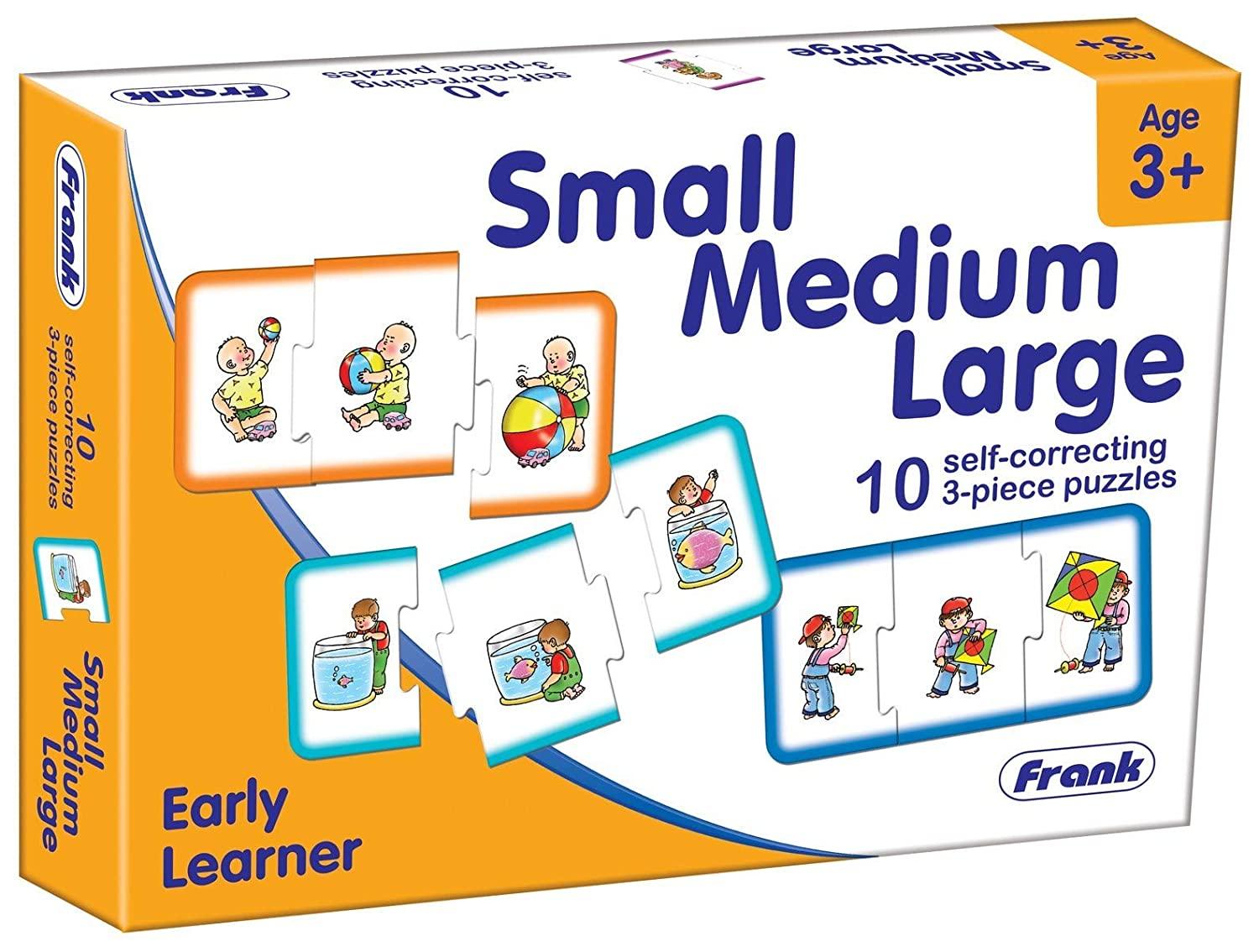 Frank Small Medium Large - Early Learner 10 Self-correcting 3-Piece Puzzles