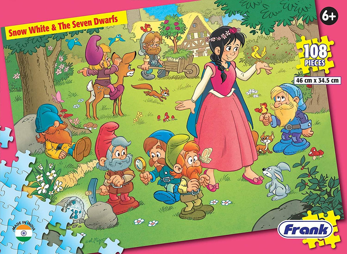 Frank Snow White & The Seven Dwarfs 108 Pieces Jigsaw Puzzle for 6 Year Old Kids and Above
