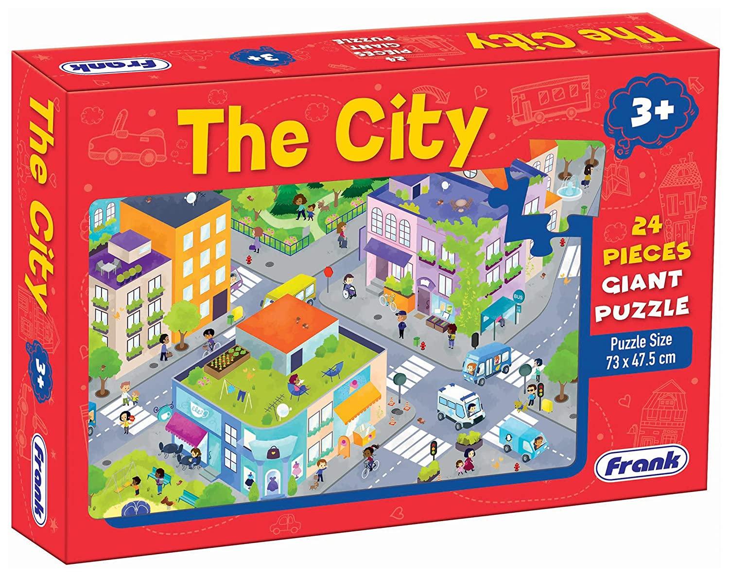Frank The City 24 Pieces Giant Floor Puzzle for 3 Year Old Kids and Above