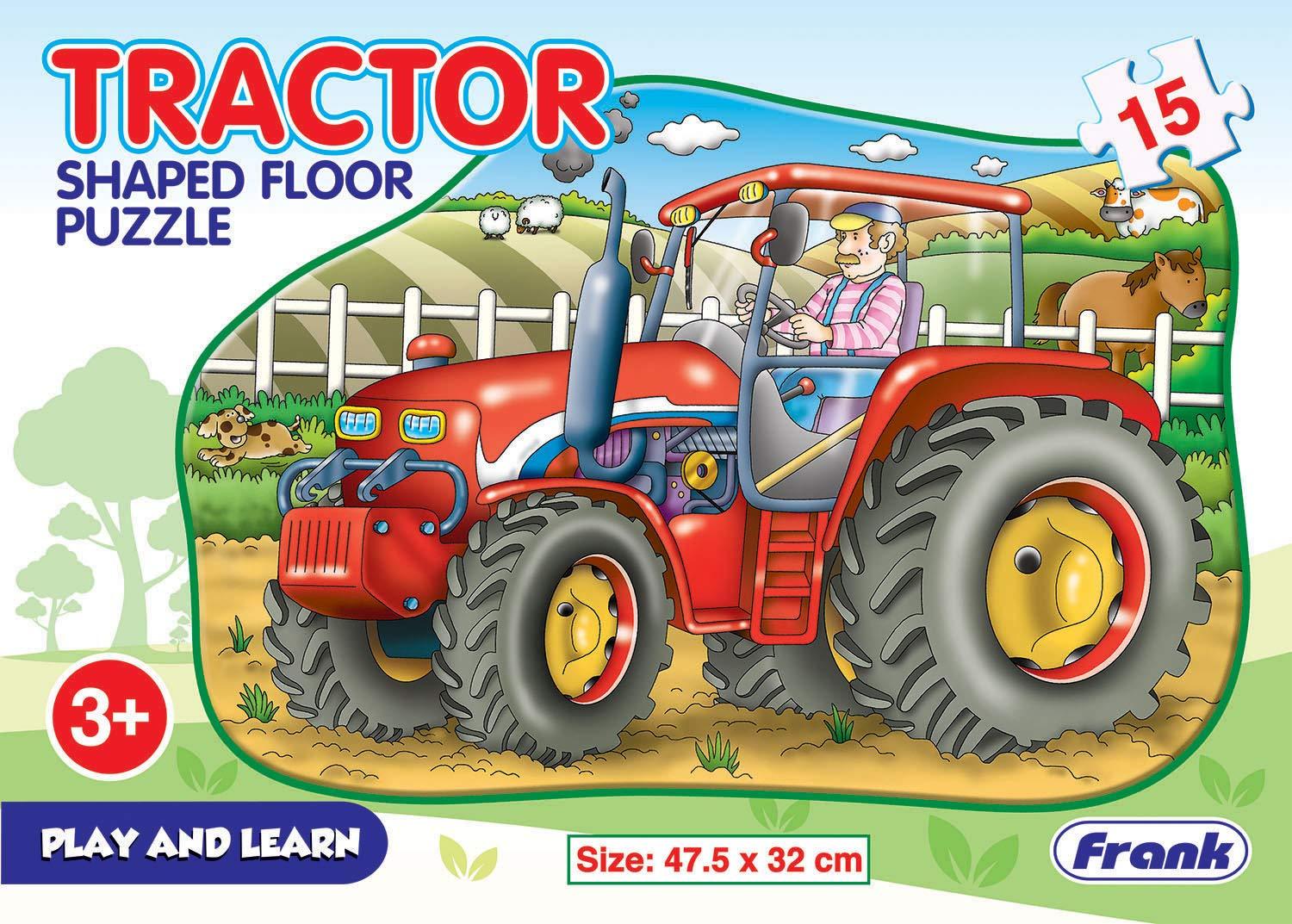 Frank Tractor Shaped Floor Puzzle - 15 Pieces