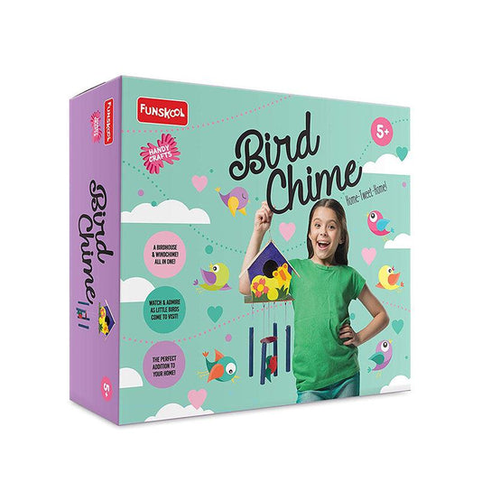 Funskool - Handycrafts Bird Chime, Bead House Maker, Art and Craft Kit, DIY Kit, Ages 5 Years and Above, Multicolour