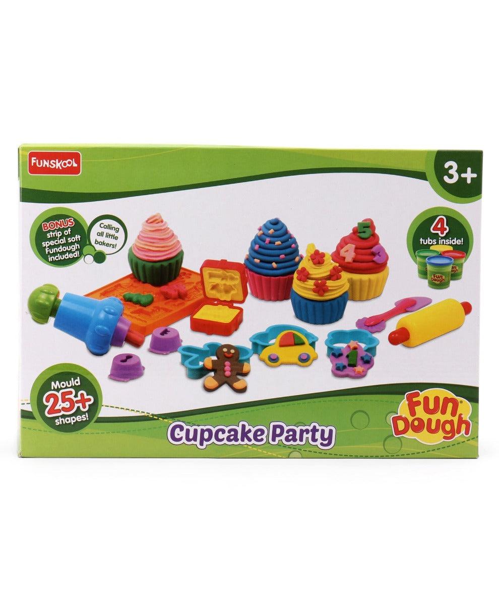 Funskool Fundough Cupcake Party Cutting and Mouding Playset for Ages 3 Years and Up