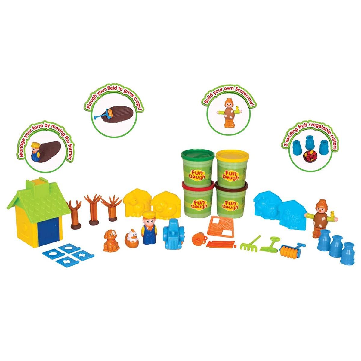 Funskool Fundough Farm Set Mould & Clay Kit for Ages 3-12 Years