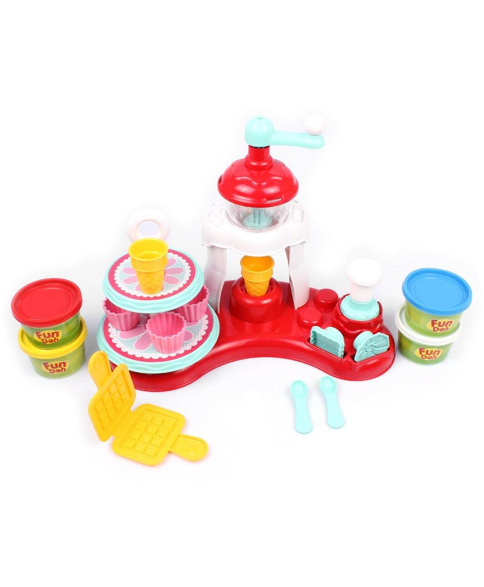 Funskool FunDough Fun Ice-Cream Shop Cutting & Moulding Playset for Ages 3-12 Years