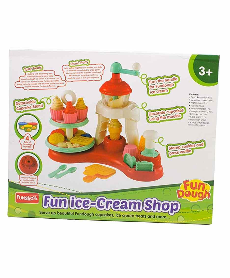 Funskool FunDough Fun Ice-Cream Shop Cutting & Moulding Playset for Ages 3-12 Years