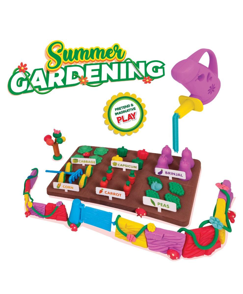 Funskool Fundough Summer Gardening Cutting and Mouding Playset for Ages 3 Years and Up