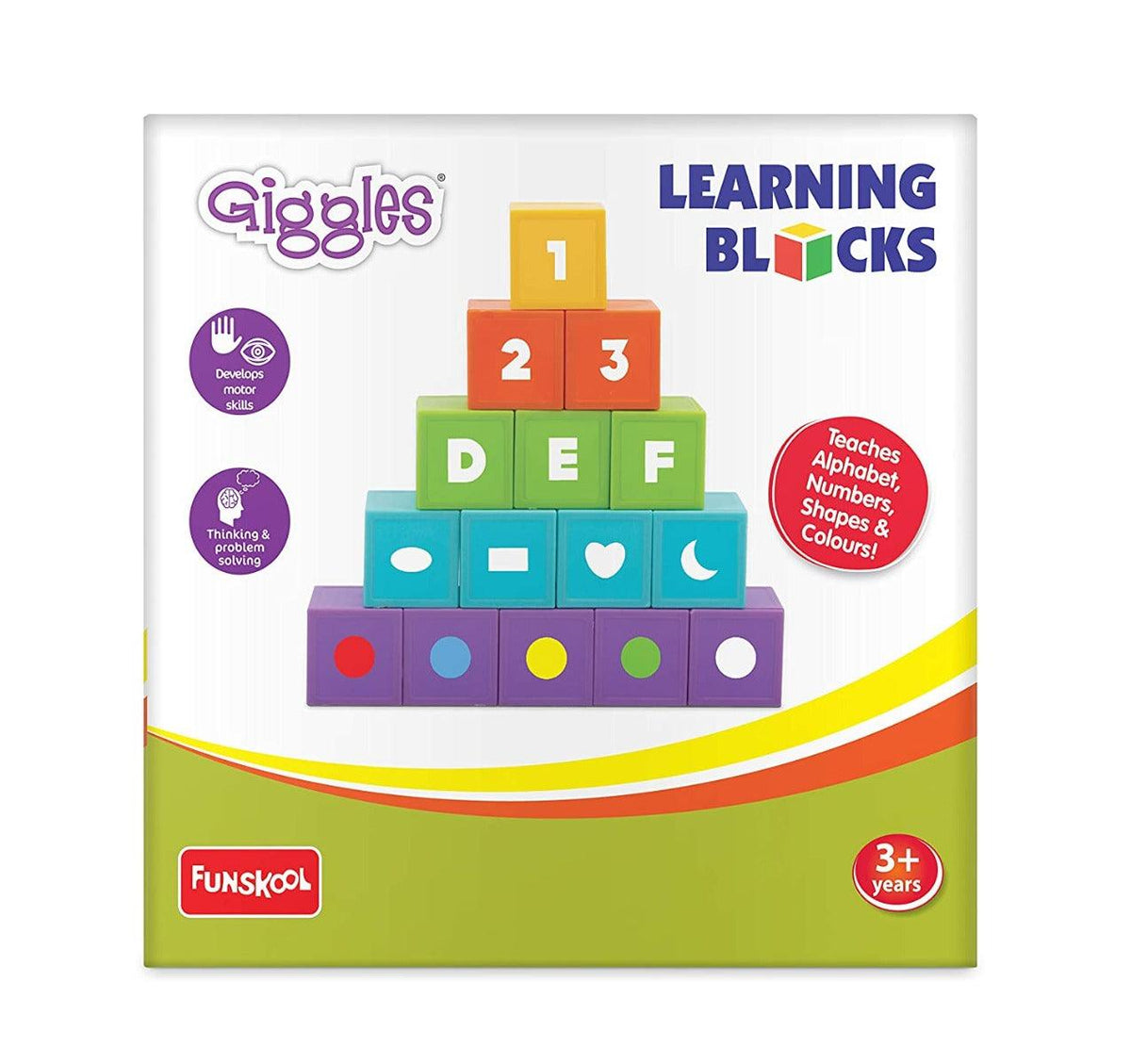 Funskool Giggles Learning Blocks, Educational Blocks for 3 Years & Above