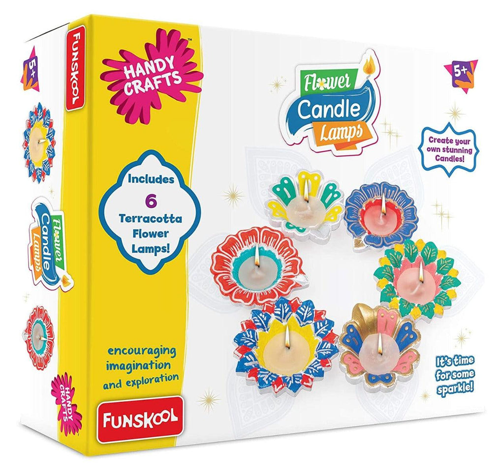 Funskool Handycrafts - Flower Candle Lamps - Art &amp; Craft Decorating Kit for Ages 5+