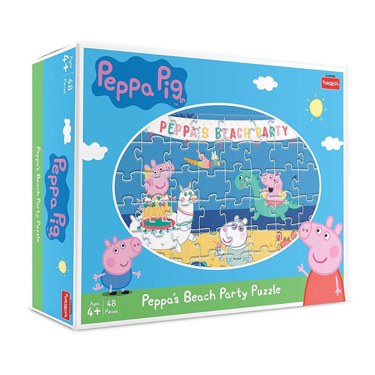 Funskool Peppa Pig - Peppa's Beach Party 48 Pieces Puzzle for 4 Years Old And Above