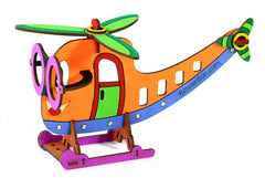 Funvention 3D Coloring Model - Helicopter - DIY Puzzle Toy Pen Stand Utility
