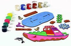 Funvention 3D Coloring Model - Ship - DIY Puzzle Toy Pen Stand Utility
