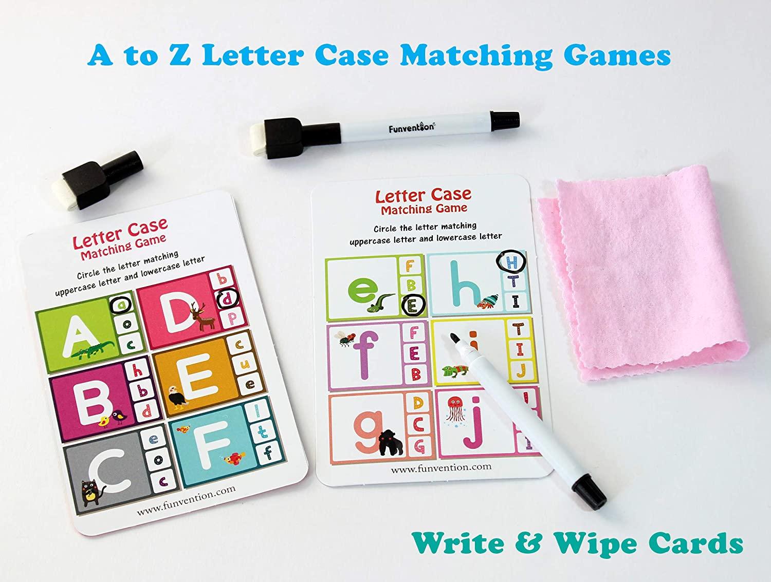 Funvention ABC Alphabets - Write and Wipe Activity Educational Game for 3-6 Years Kids