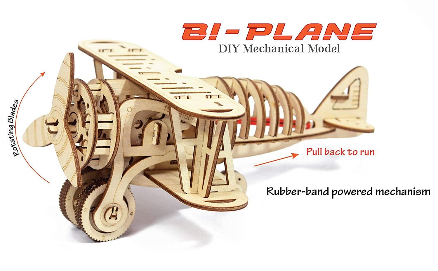 Funvention Bi-Plane - DIY Mechanical Model - Build your own Biplane model
