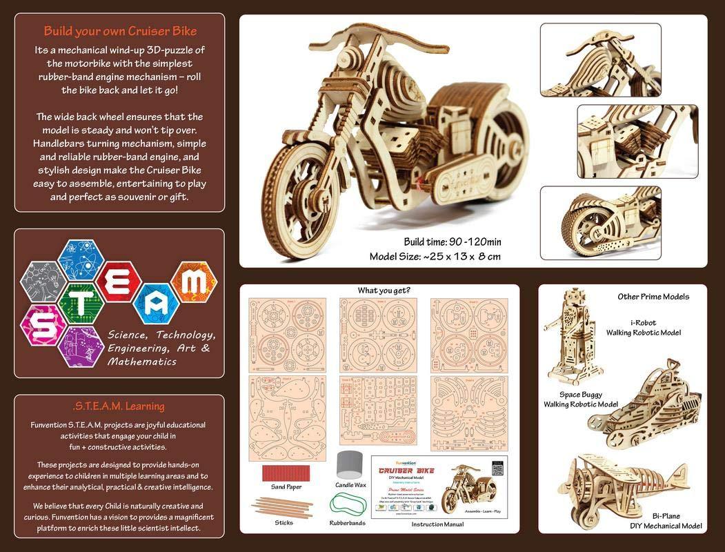 Funvention Cruiser Bike - DIY Mechanical Model - Build your own Bike model