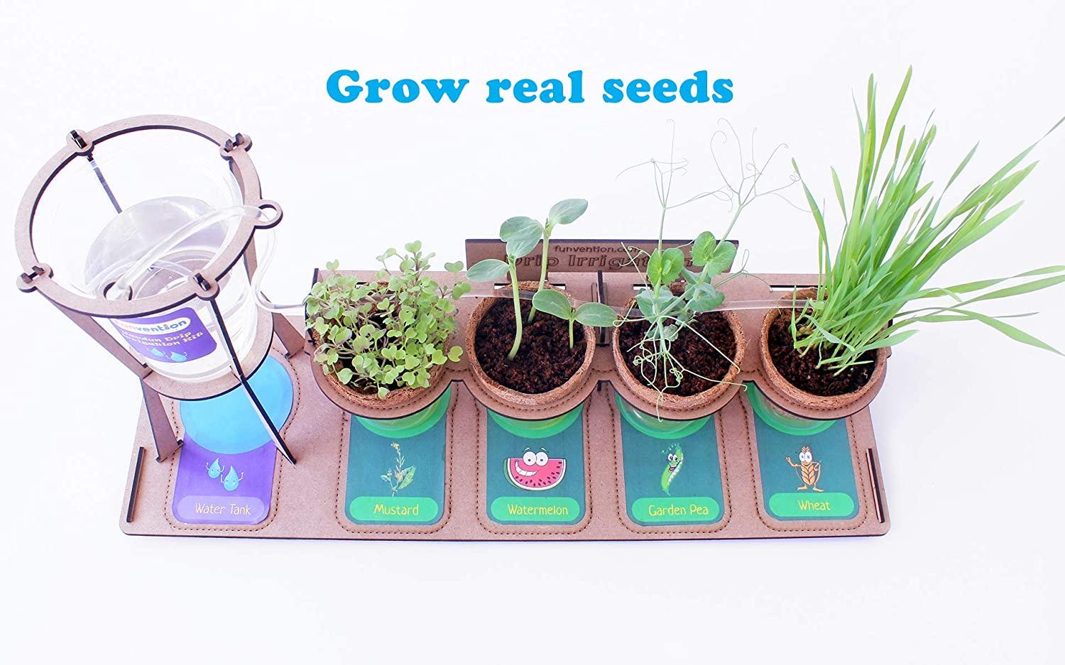 Funvention Garden Drip Irrigation Kit - Build, Plant, Grow, Harvest Water Saving Concept - STEM Learning Kit