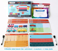 Funvention Pen Control - Write and Wipe Activity Educational Game for 3-6 Years Kids