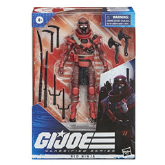 G.I. Joe Classified Series Red Ninja Action Figure 08 Collectible Premium Toy with Multiple Accessories 6-Inch Scale with Custom Package Art