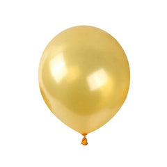 PartyCorp Gold Metallic Latex Balloon For Party Decorations, DIY Pack of 4