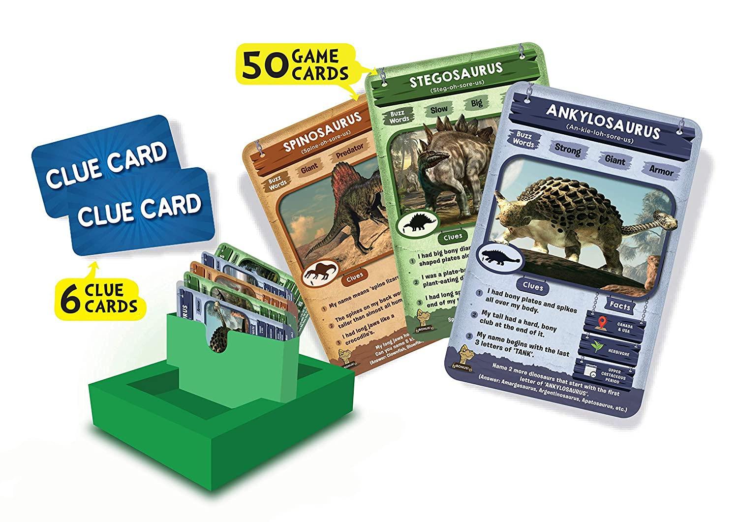 Skillmatics Deadly Dinosaurs - Guess In 10 (Ages 8-99) | Card Game of Smart Questions | General Knowledge for Families | Gifts for Girls and Boys