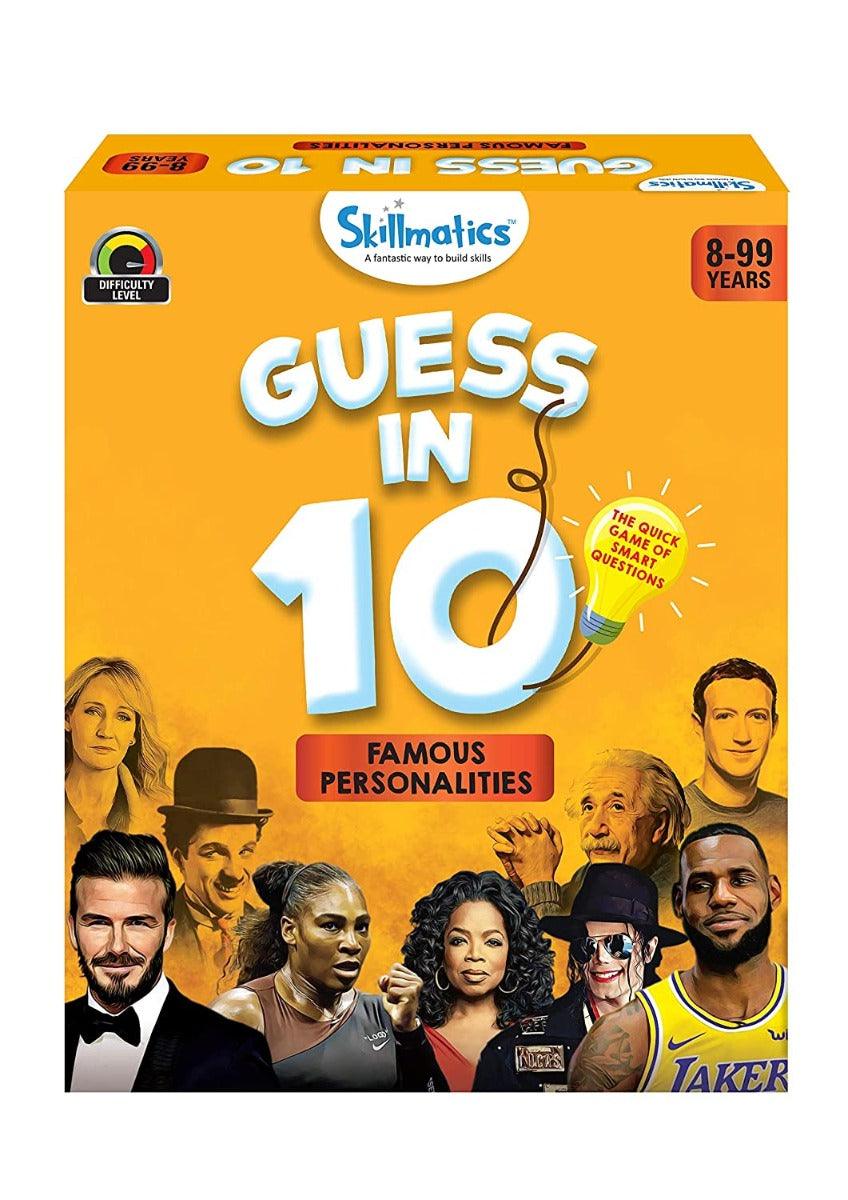 Skillmatics - Famous Personalities - Guess in 10 (Ages 8-99) | Card Game of Smart Questions | General Knowledge for Families | Gifts for Boys and Girls