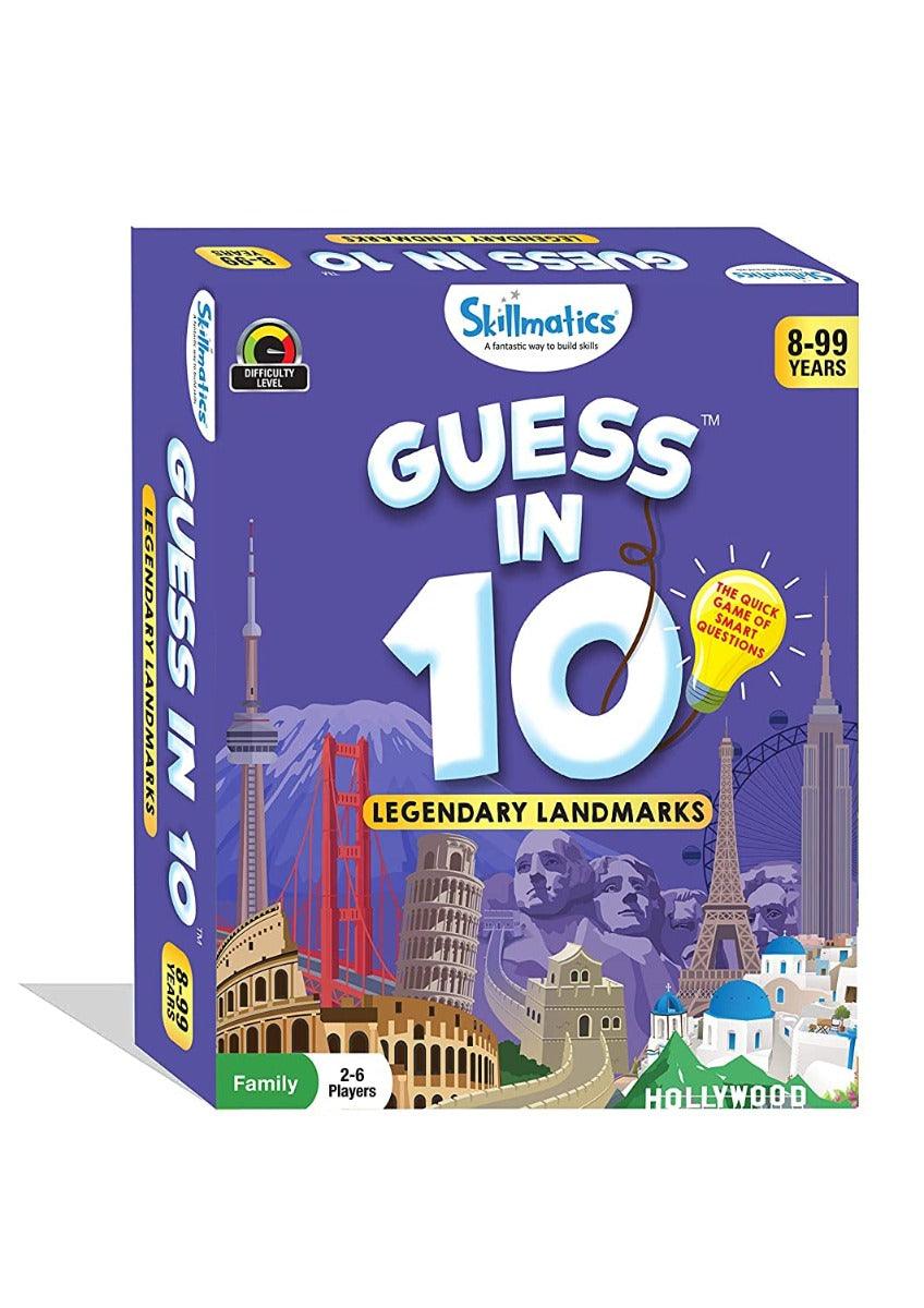 Skillmatics Legendary Landmarks - Guess In 10 (Ages 8-99) | Card Game of Smart Questions | General Knowledge for Families | Gifts for Boys and Girls