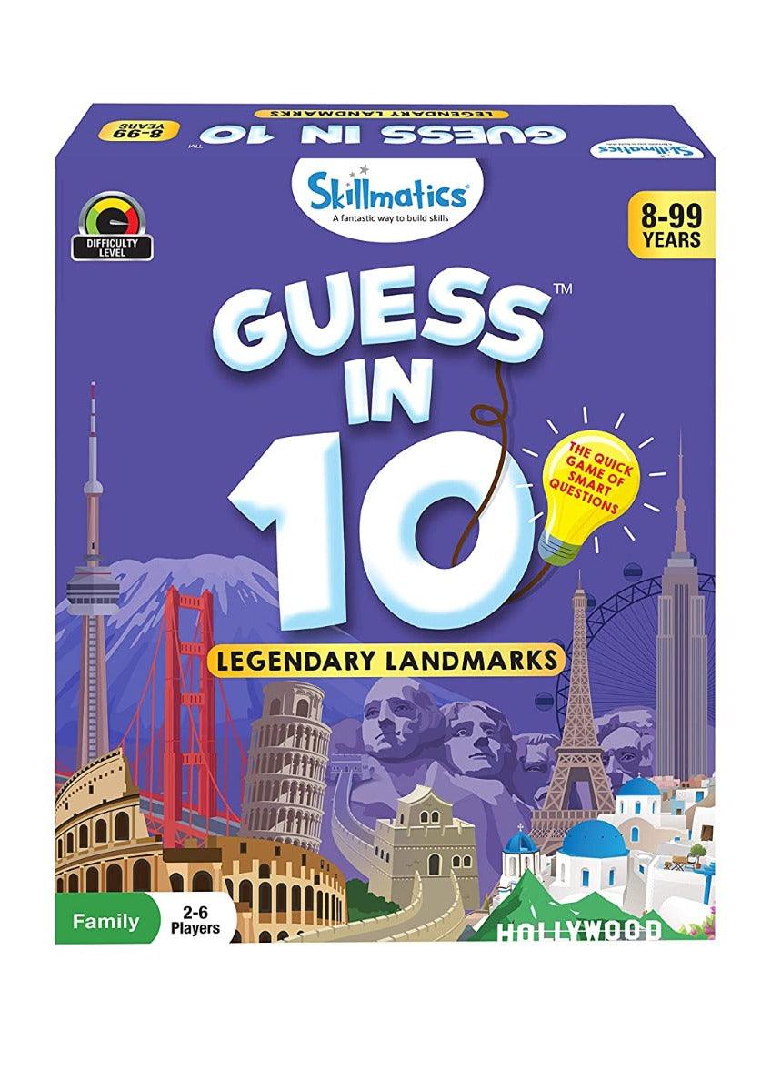 Skillmatics Legendary Landmarks - Guess In 10 (Ages 8-99) | Card Game of Smart Questions | General Knowledge for Families | Gifts for Boys and Girls