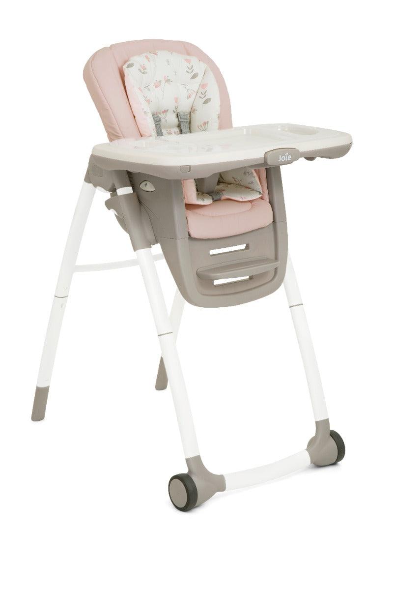 Joie Multiply 6 in 1 High Chair Flowers Forever - Portable Booster Seat For Ages 0-6 Years