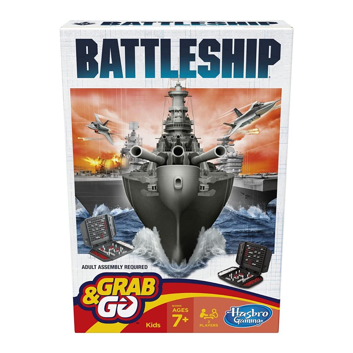 Hasbro Gaming Battleship Grab and Go Game - Portable 2 Player Game for Ages 7 and Up