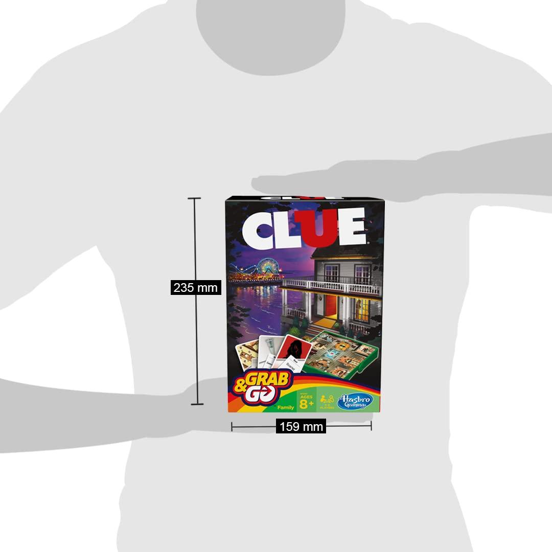 Hasbro Gaming Clue Grab & Go Game - Portable 6 Player Game for Ages 8 and Up