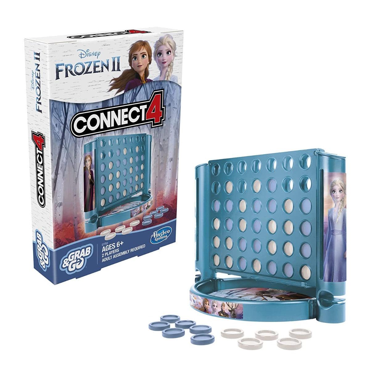 Hasbro Gaming Grab and Go Connect 4 Disney Frozen 2 Edition Game for Kids Ages 6 and Up