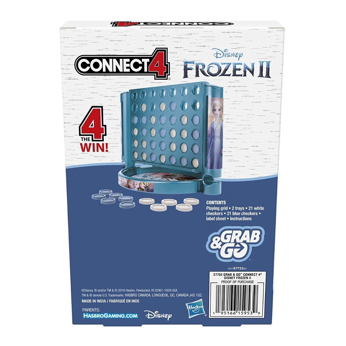 Hasbro Gaming Grab and Go Connect 4 Disney Frozen 2 Edition Game for Kids Ages 6 and Up