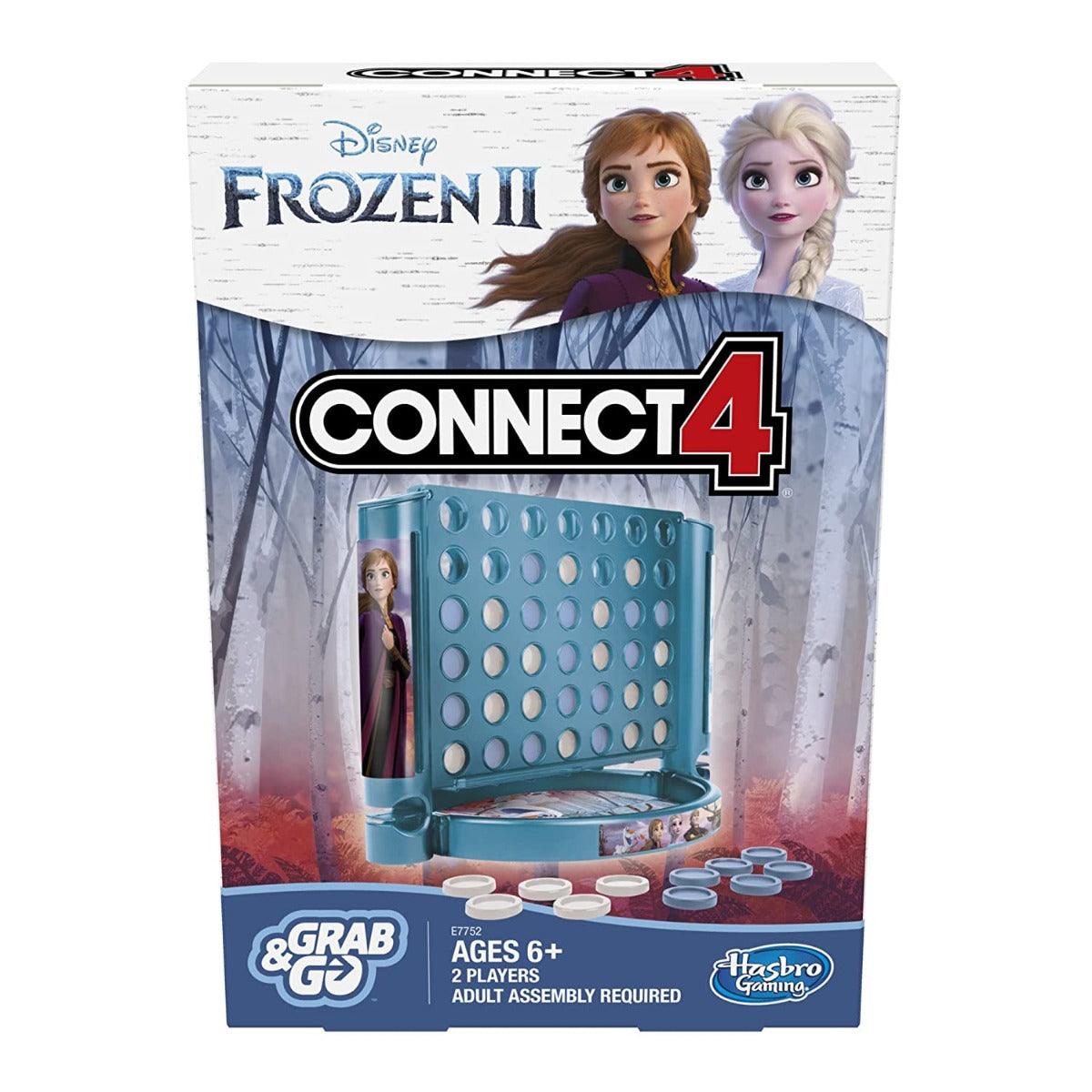 Hasbro Gaming Grab and Go Connect 4 Disney Frozen 2 Edition Game for Kids Ages 6 and Up
