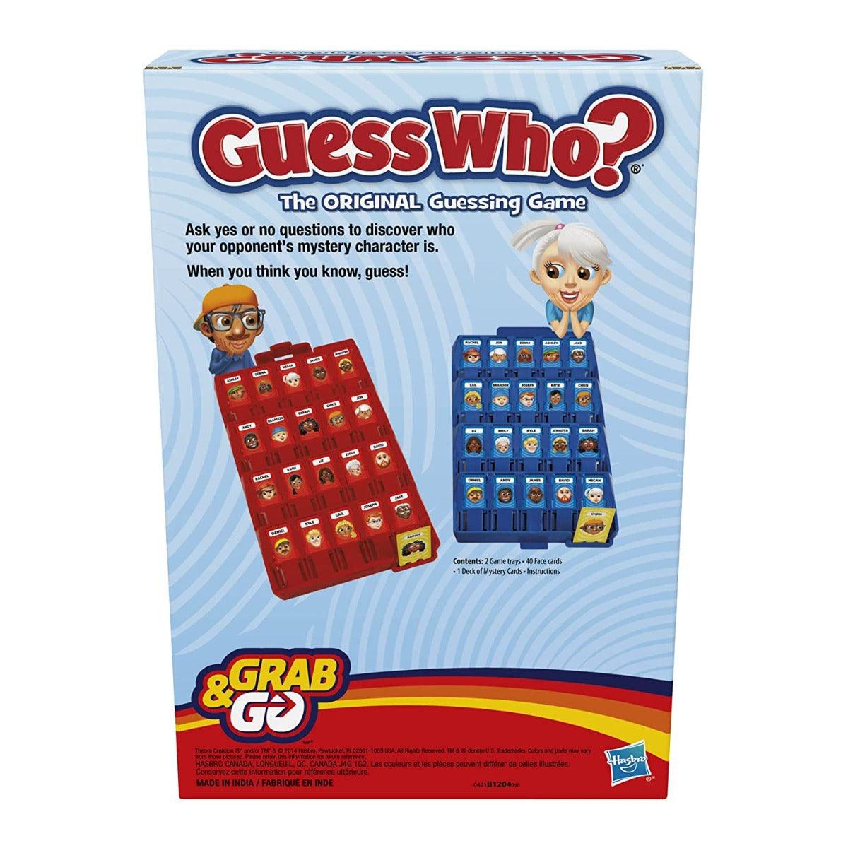 Hasbro Gaming Guess Who? Grab and Go Game - Portable 2 Player Original Guessing Game for Kids Ages 6 and Up