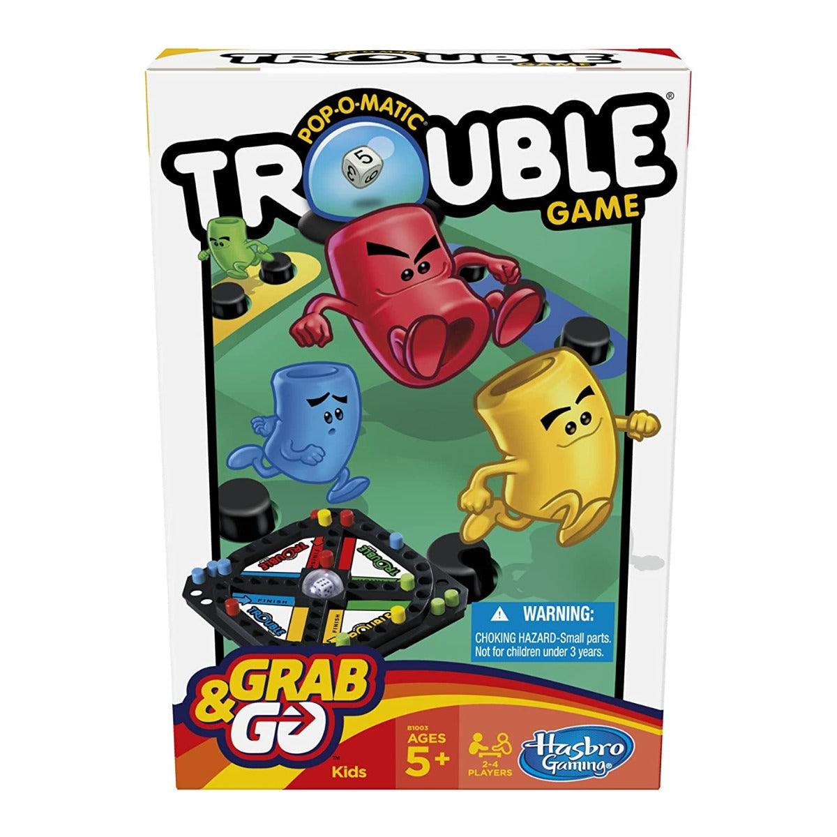Hasbro Gaming Pop-O-Matic Trouble Grab & Go Game for Kids Ages 5 and Up