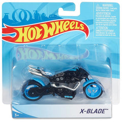 Hot Wheels 1:18 Street Power Motorcycle Toy Vehicle, X-Blade Light Frame Blue