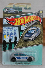 Hot Wheels 2016 Volkswagen Golf MK7 Police Car Blue/Yellow 1:64