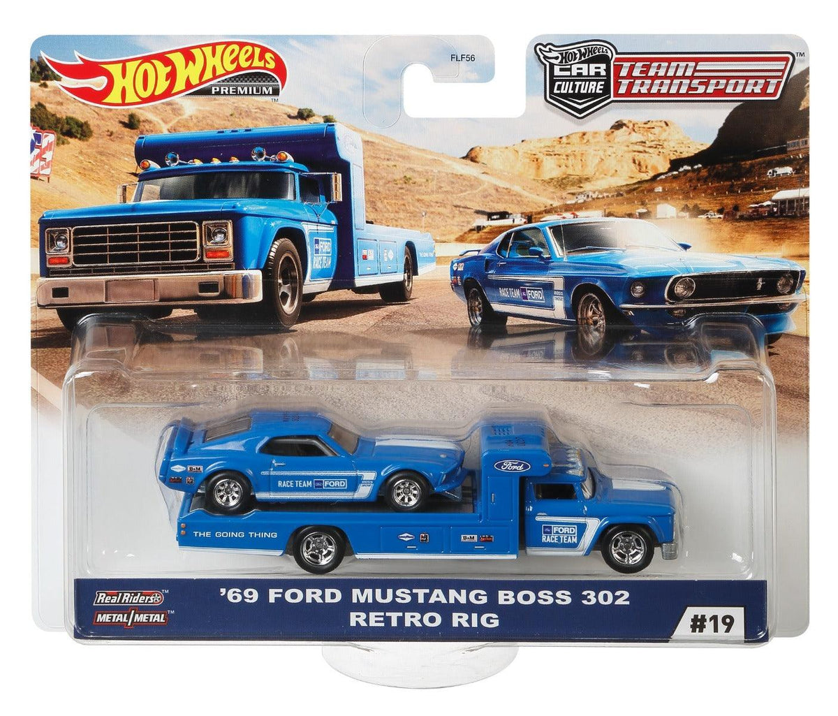 Hot Wheels 69 Ford Mustang Boss 302 Retro Rig 1:64 Scale Premium Collector Vehicle