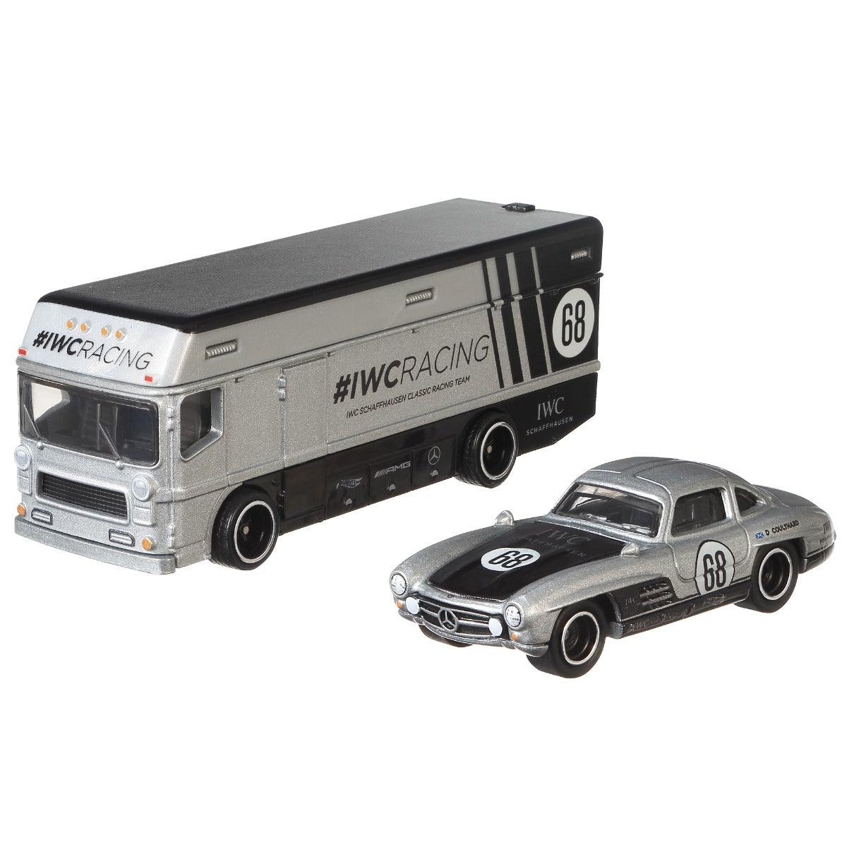 Hot Wheels Mercedes-Benz 300 SL Euro Hauler 1:64 Scale Premium Collector Vehicle