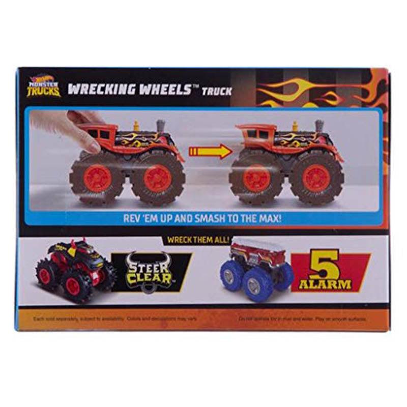 Hot Wheels Monster Trucks 1: 43 Wrecking Wheels Assortment - Color and Design May Vary